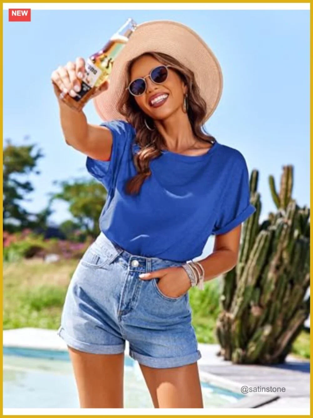 Swimsuit Coverup with Pockets Short Sleeve Beach Dress